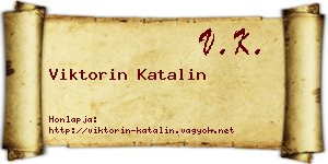 Viktorin Katalin névjegykártya