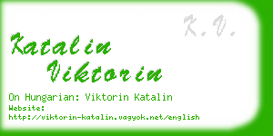 katalin viktorin business card